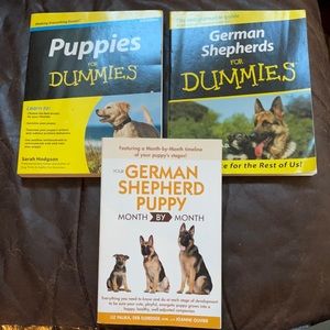 3 Books; German Shepherd Puppy MonthbyMonth, Puppies for dummies, GS for Dummies